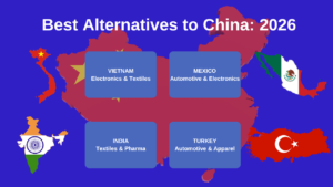 "Best manufacturing alternatives to China 2026 comparison"