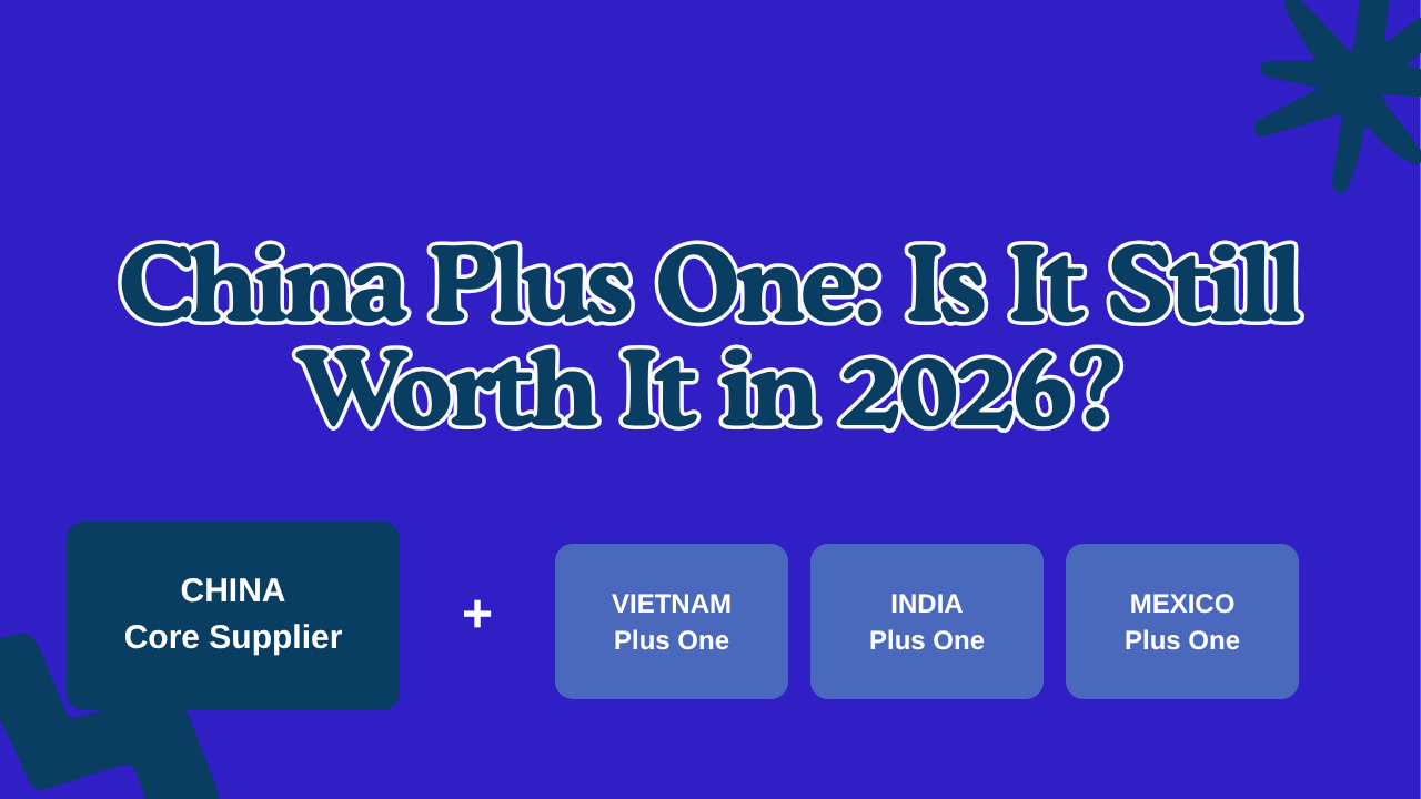China Plus One strategy 2026 alternative manufacturing countries map