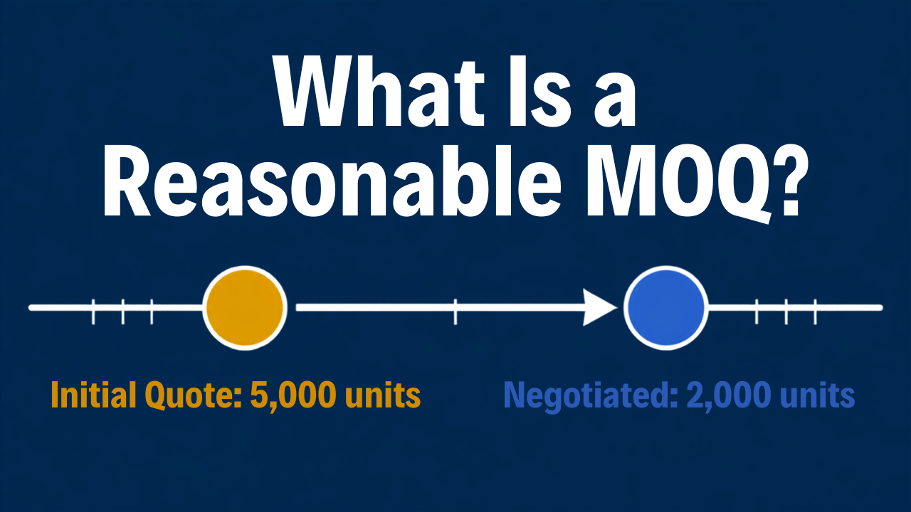 "Reasonable MOQ negotiation minimum order quantity"